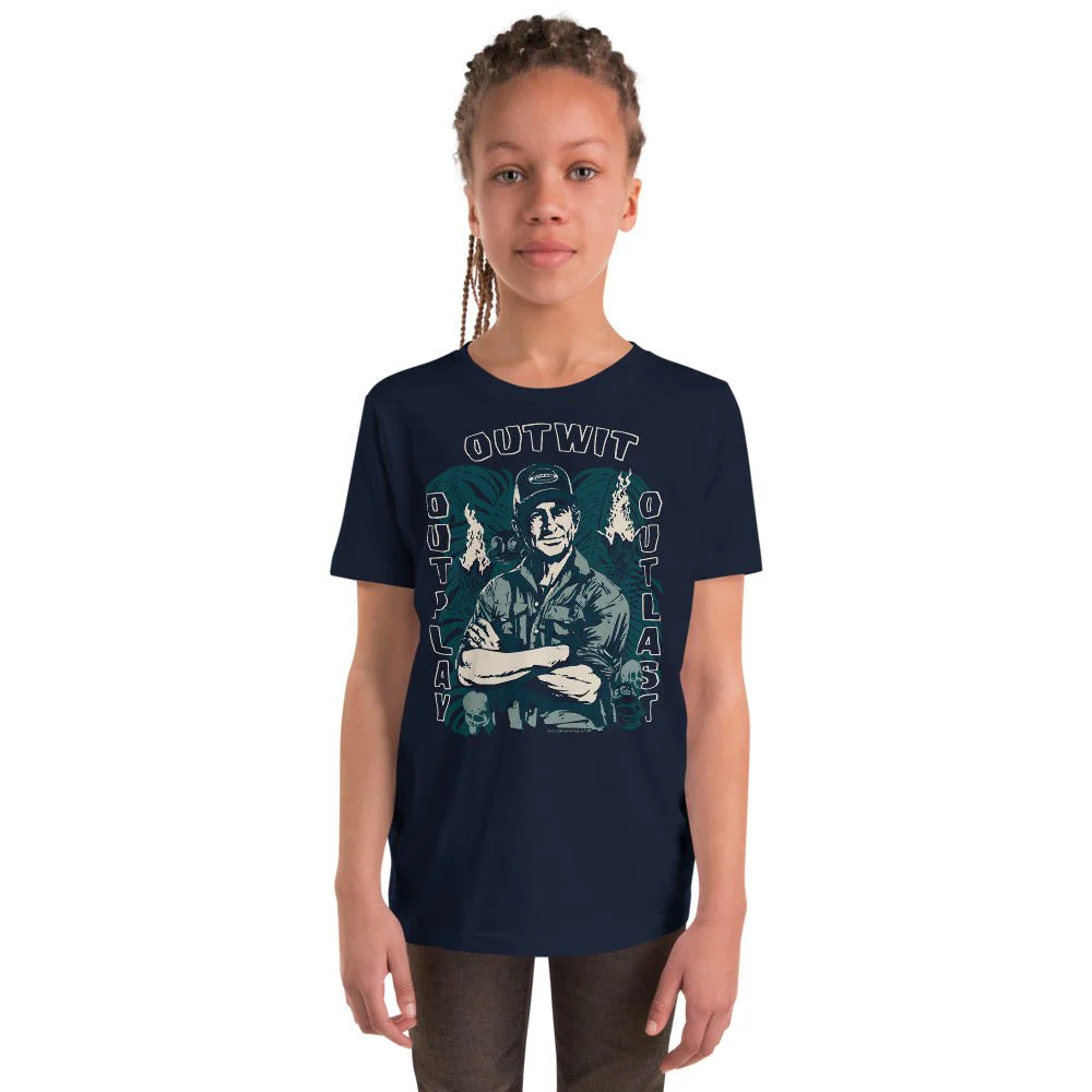 Survivor Youth T-Shirt Jeff Tribal Outwit. Outplay. Outlast. - Image 2