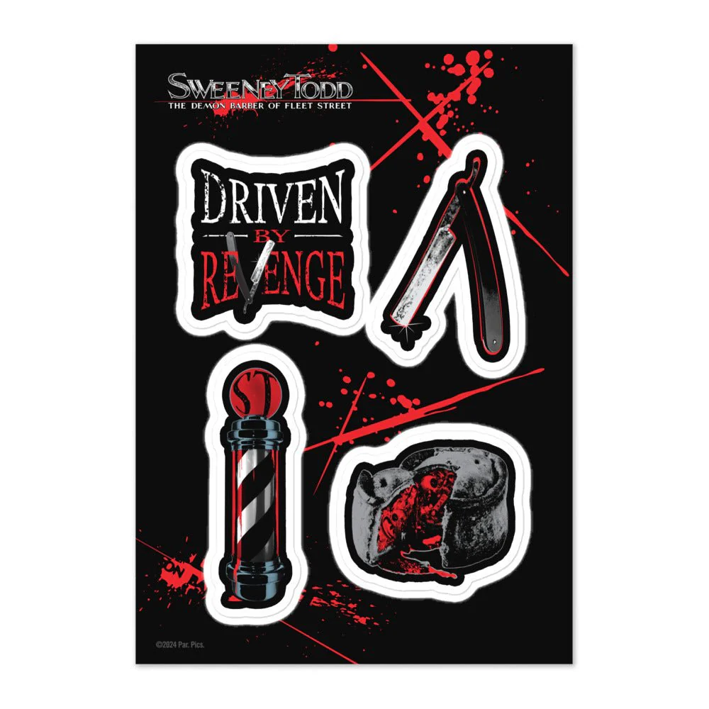 Sweeney Todd Icons Sticker Sheet