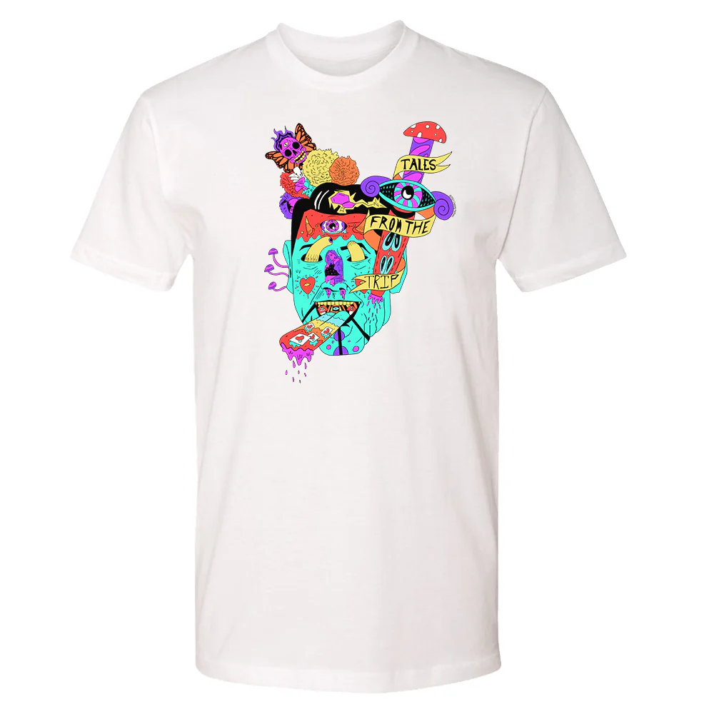 Tales from the Trip Face Design Adult Short Sleeve T-Shirt