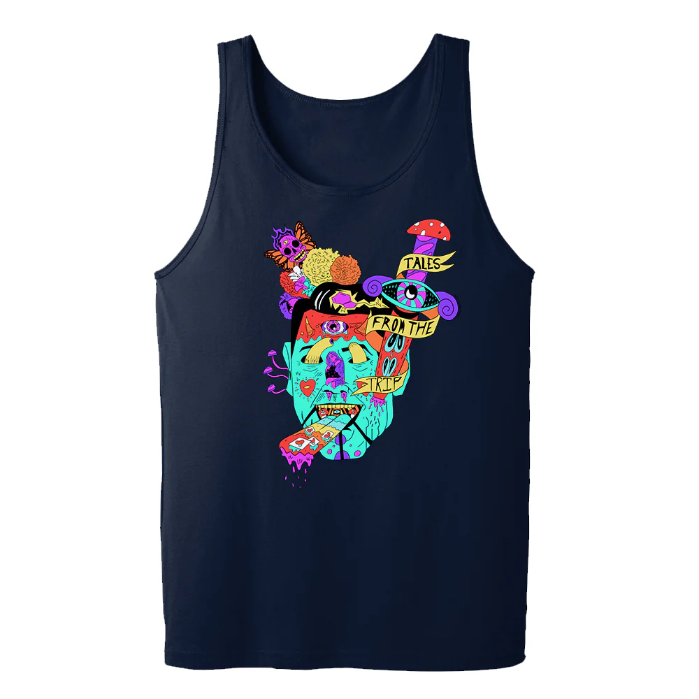 Tales from the Trip Face Design Adult Tank Top - Image 4