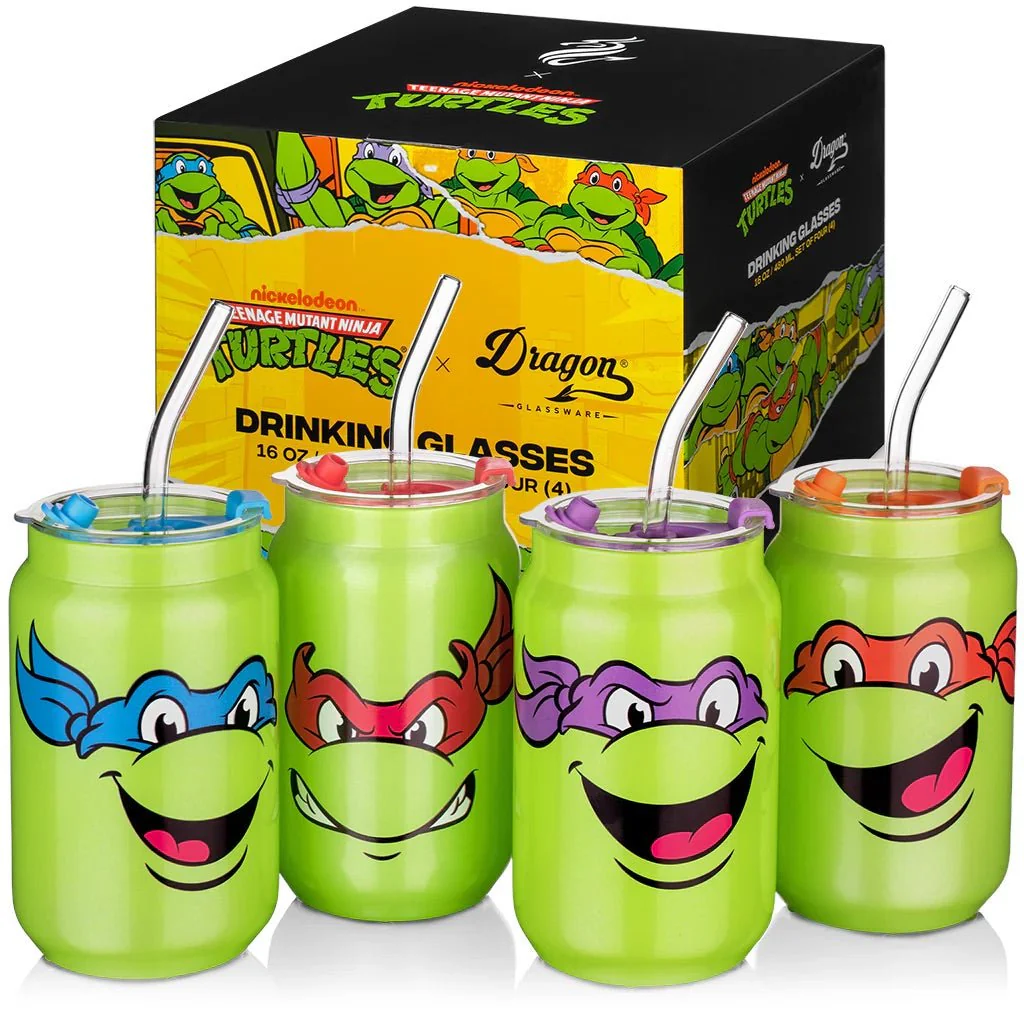 Dragon Glassware® x Teenage Mutant Ninja Turtles Drinking Glasses