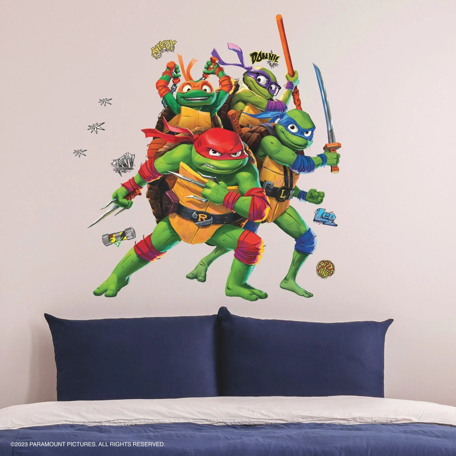 Teenage Mutant Ninja Turtles: Mutant Mayhem Group Giant Wall Decals