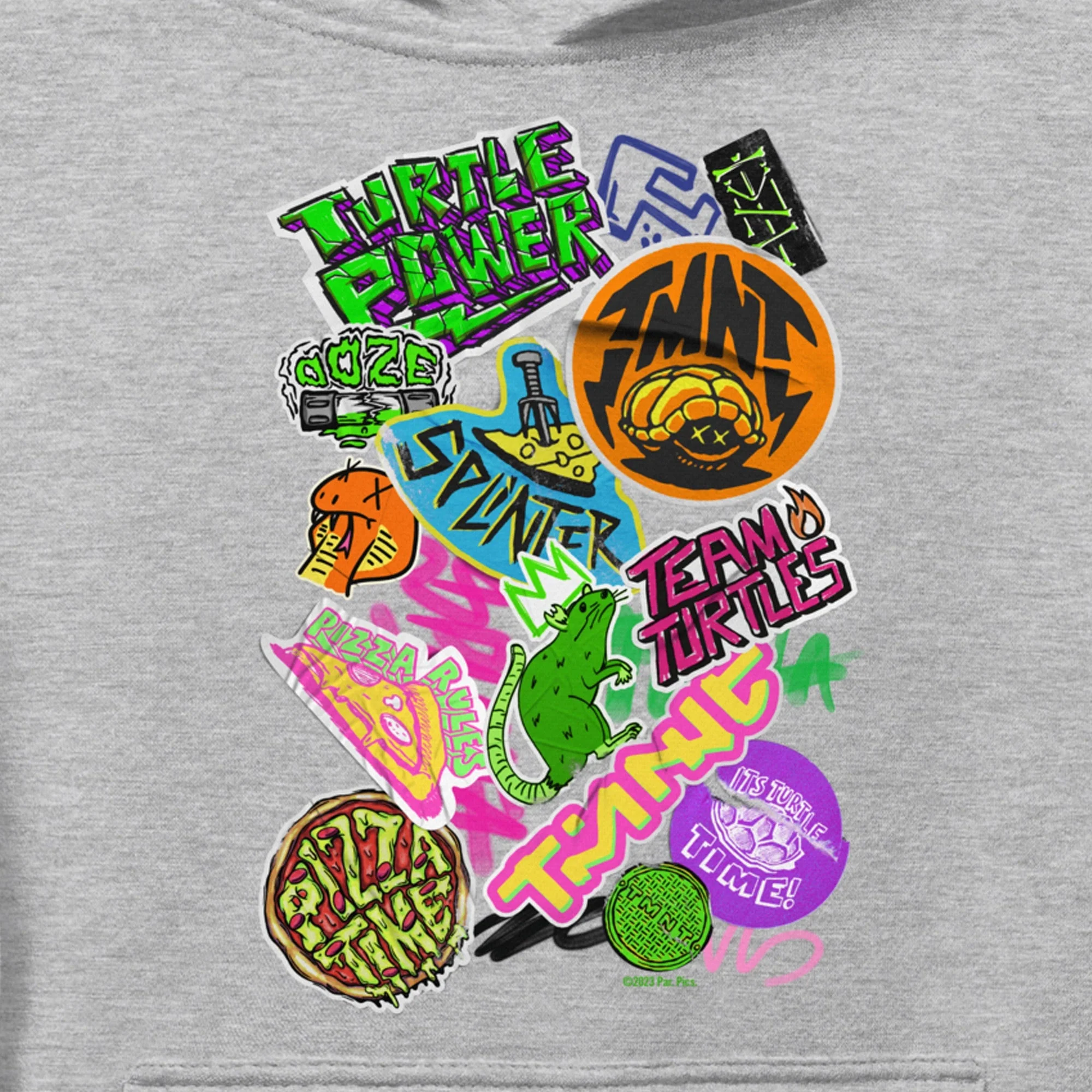 Teenage Mutant Ninja Turtles: Mutant Mayhem Sticker Medley Kids Hoodie - Image 2