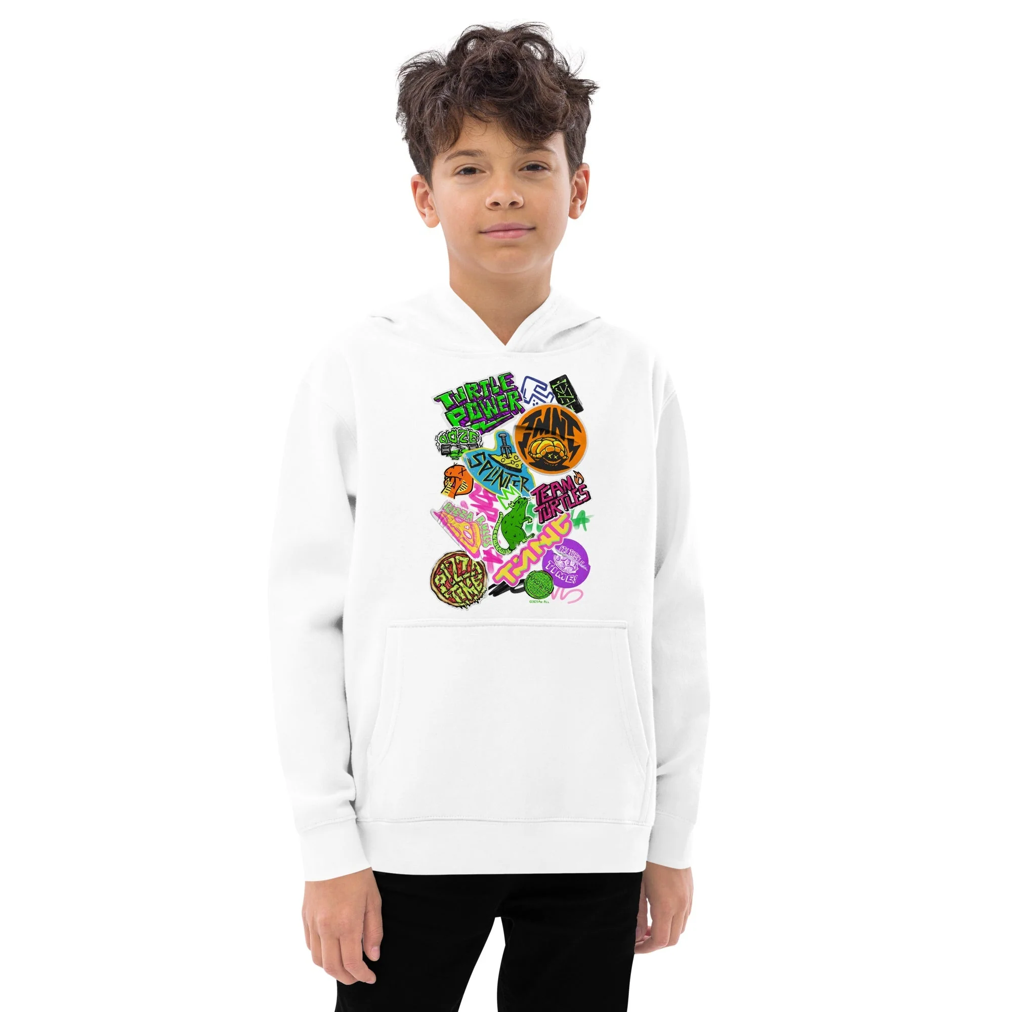 Teenage Mutant Ninja Turtles: Mutant Mayhem Sticker Medley Kids Hoodie - Image 5