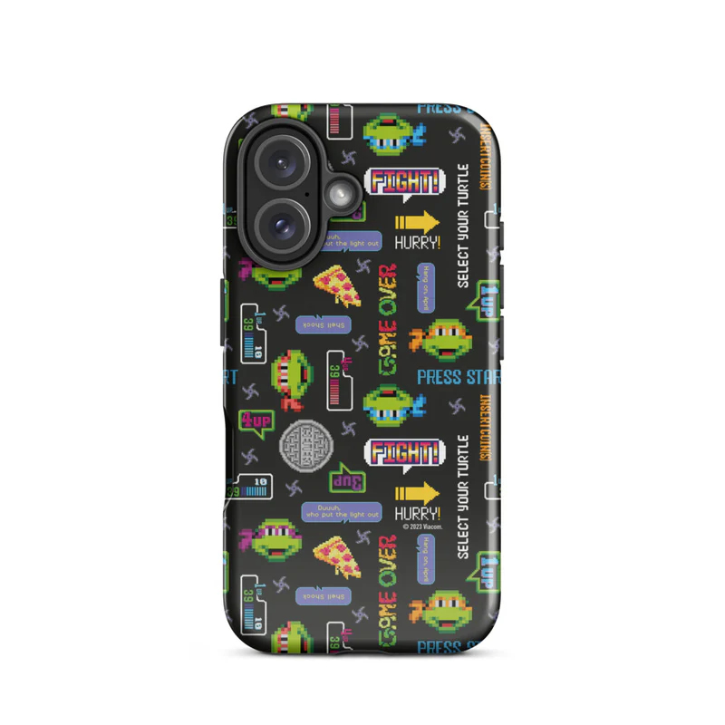 Teenage Mutant Ninja Turtles Video Game Pattern Tough Phone Case - iPhone - Image 4