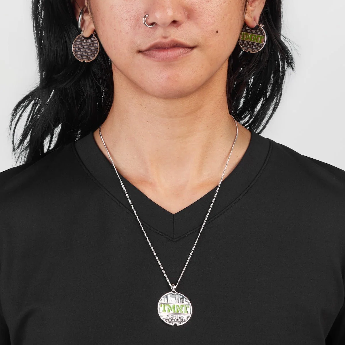 Teenage Mutant Ninja Turtles x RockLove Sewer Lid Necklace - Image 3
