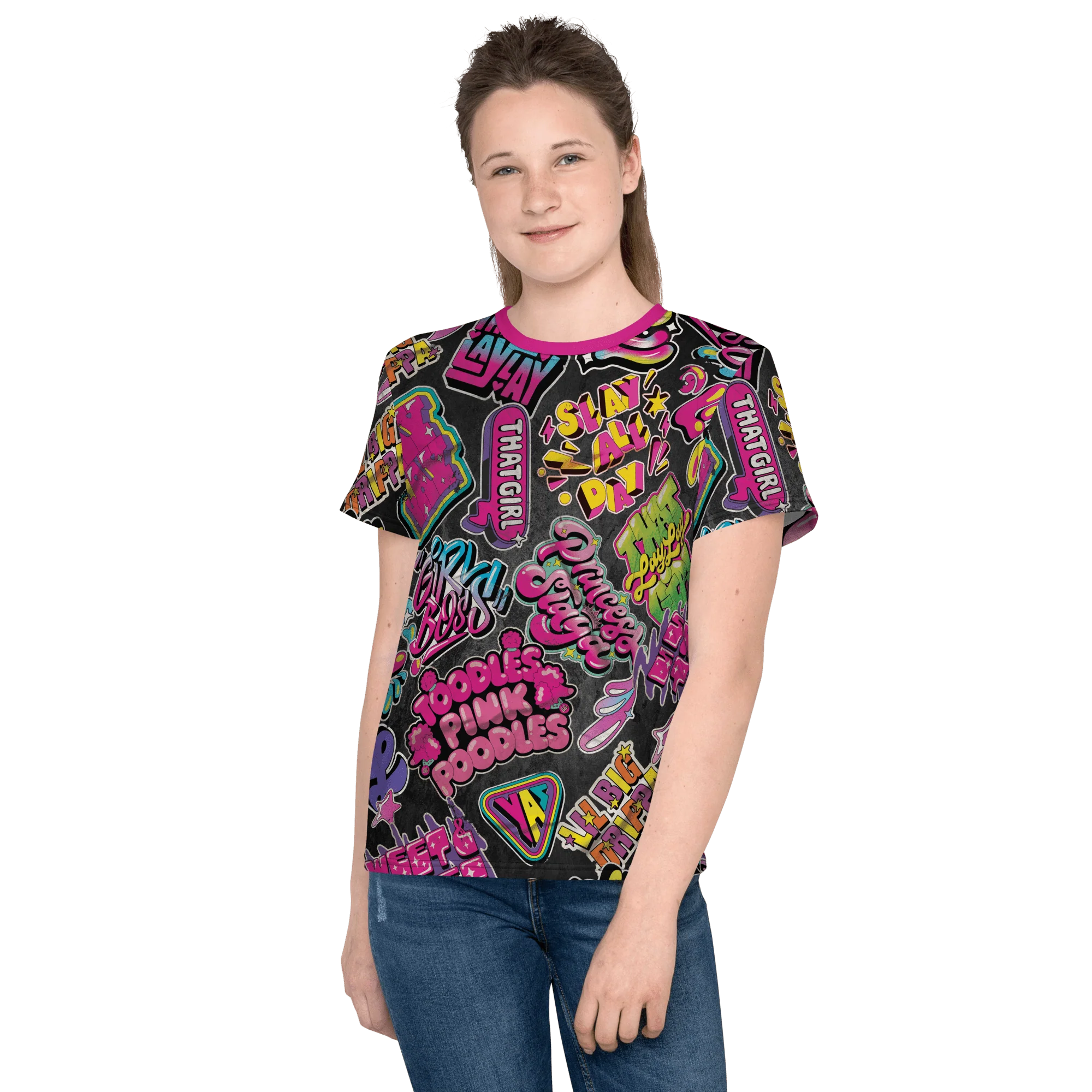 That Girl Lay Lay Princess Slaya Kids Short Sleeve T-Shirt - Image 4
