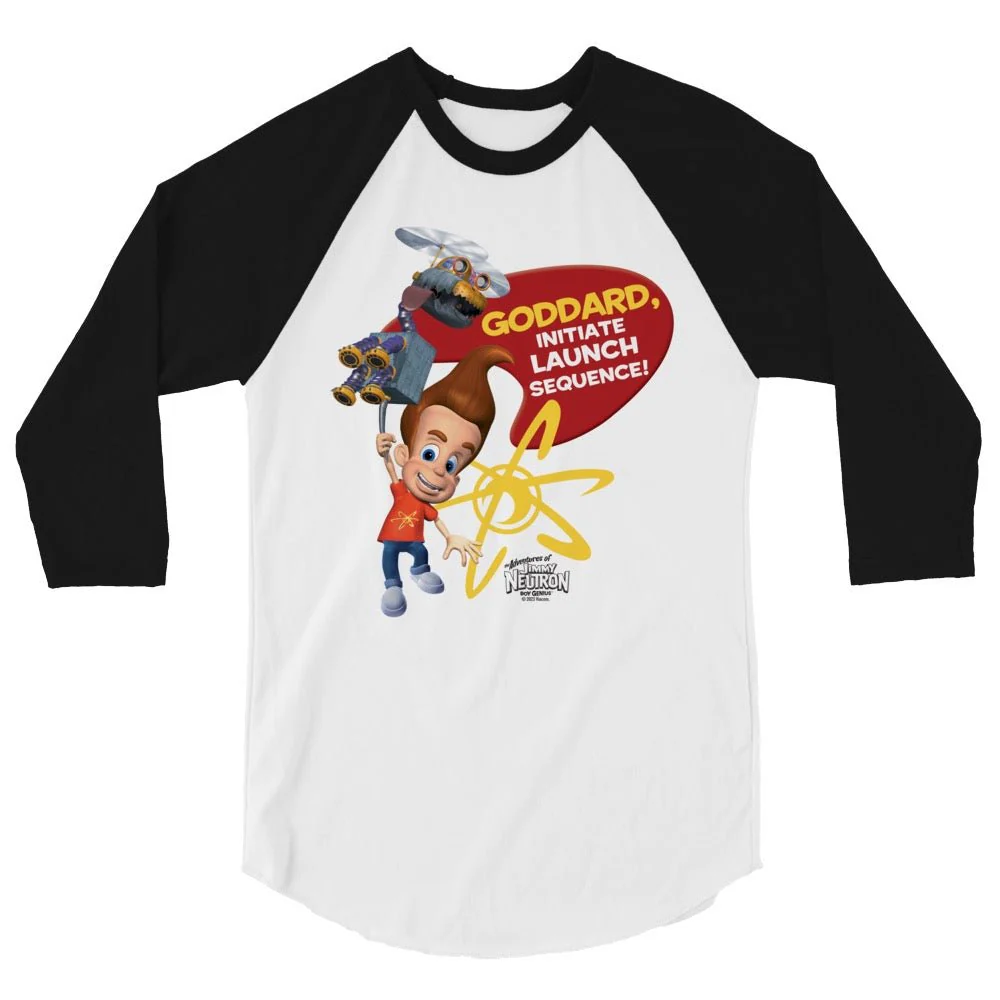 The Adventures of Jimmy Neutron, Boy Genius Goddard Initiate Launch Sequence Adult 3/4 Sleeve Raglan