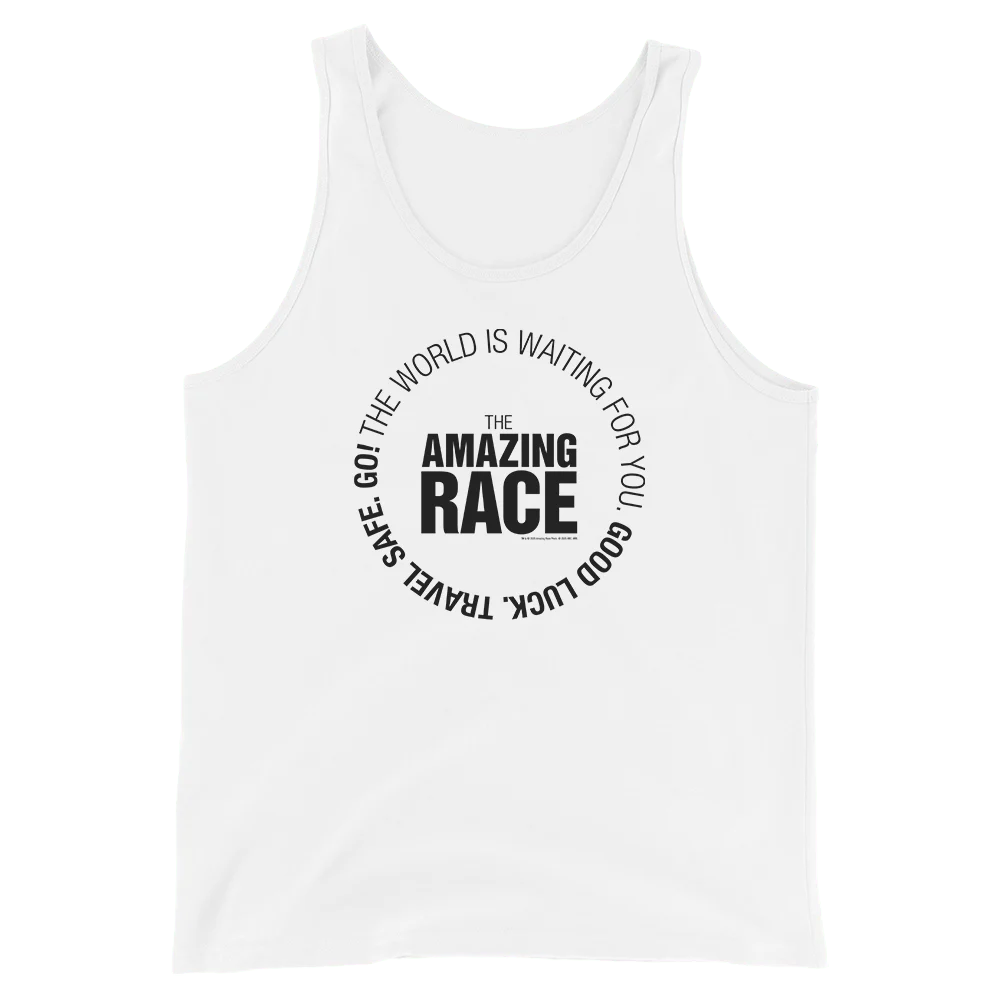The Amazing Race Black Starting Adult Tank Top