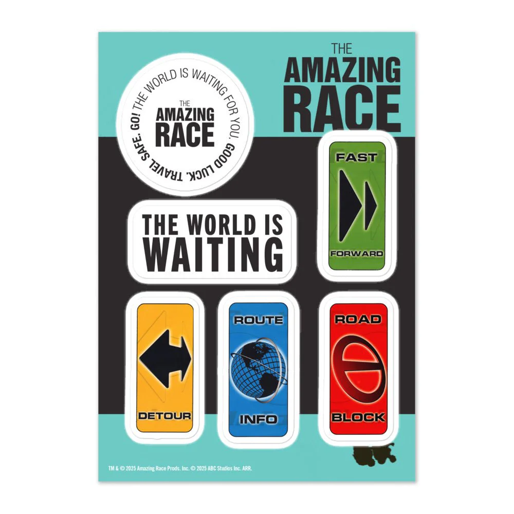 The Amazing Race Icon Sticker Sheet