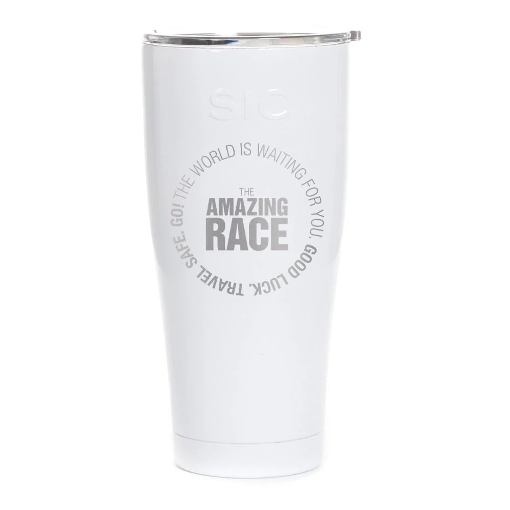 The Amazing Race Starting Badge Laser Engraved SIC Tumbler
