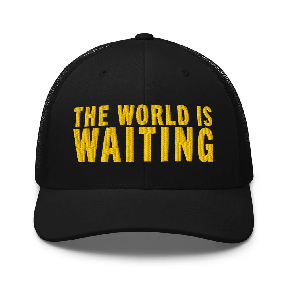 The Amazing Race The World Is Waiting Embroidered Trucker Hat