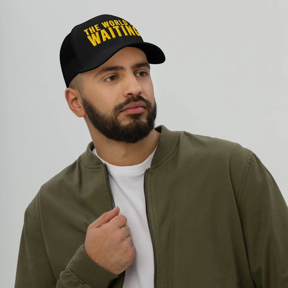 The Amazing Race The World Is Waiting Embroidered Trucker Hat - Image 3