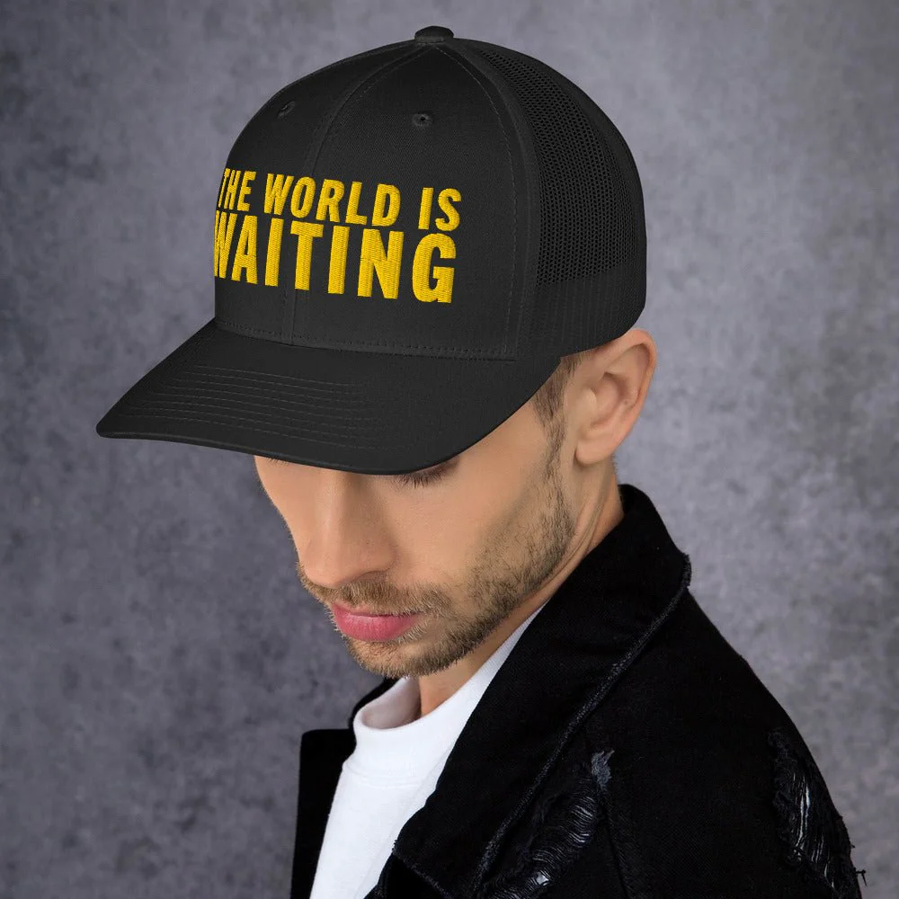 The Amazing Race The World Is Waiting Embroidered Trucker Hat - Image 4