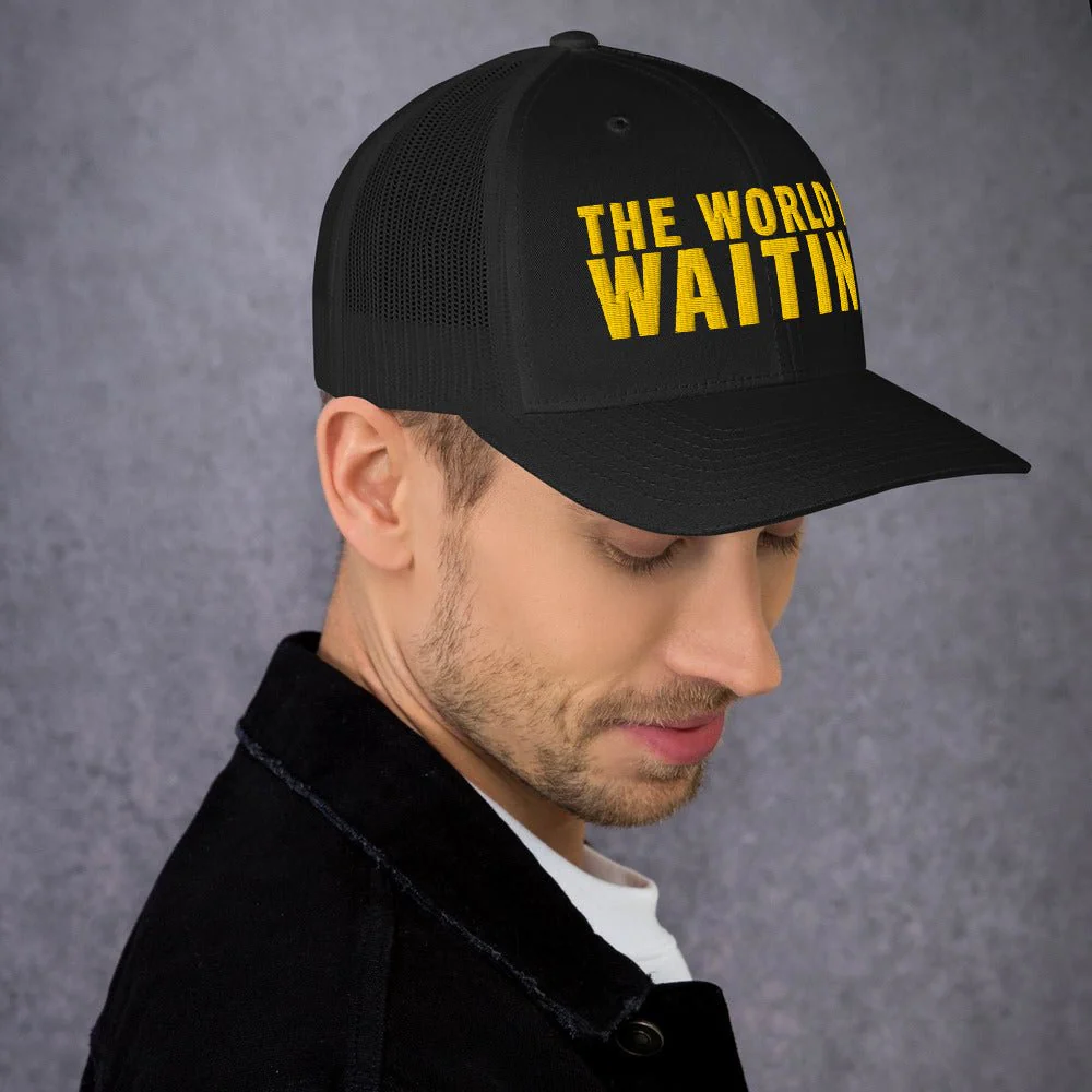The Amazing Race The World Is Waiting Embroidered Trucker Hat - Image 5