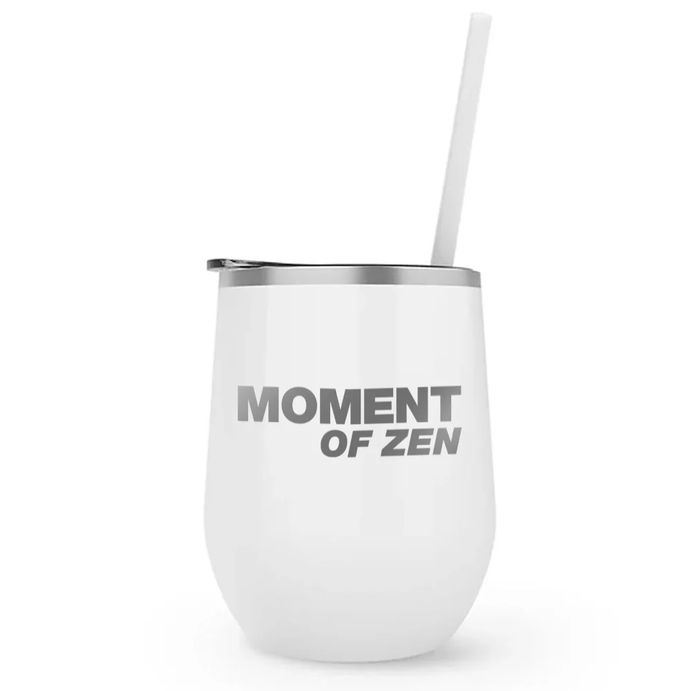 The Daily Show Moment of Zen Laser Engraved Wine Tumbler with Straw - Image 4