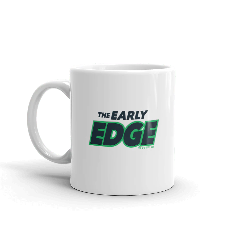 The Early Edge Podcast Logo White Mug - Image 2