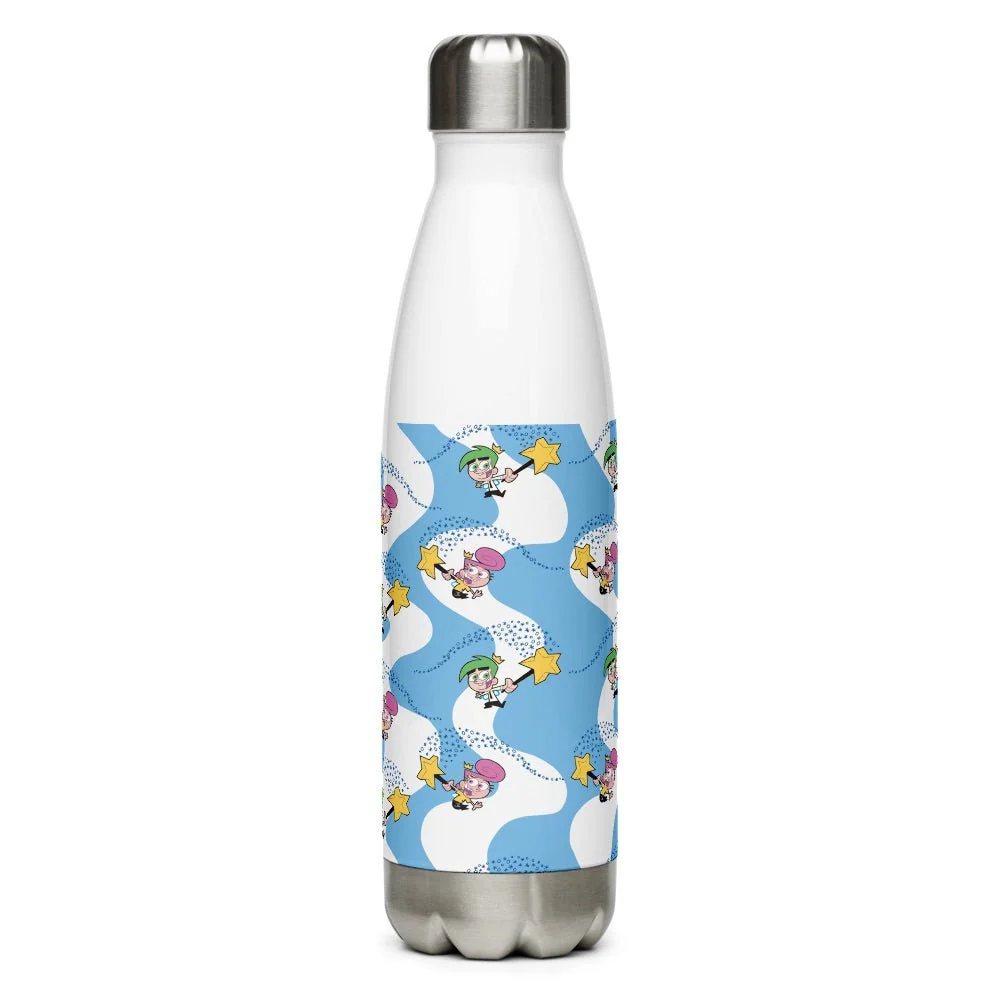The Fairly OddParents Cosmo & Wanda Pattern 17oz Stainless Steel Water Bottle