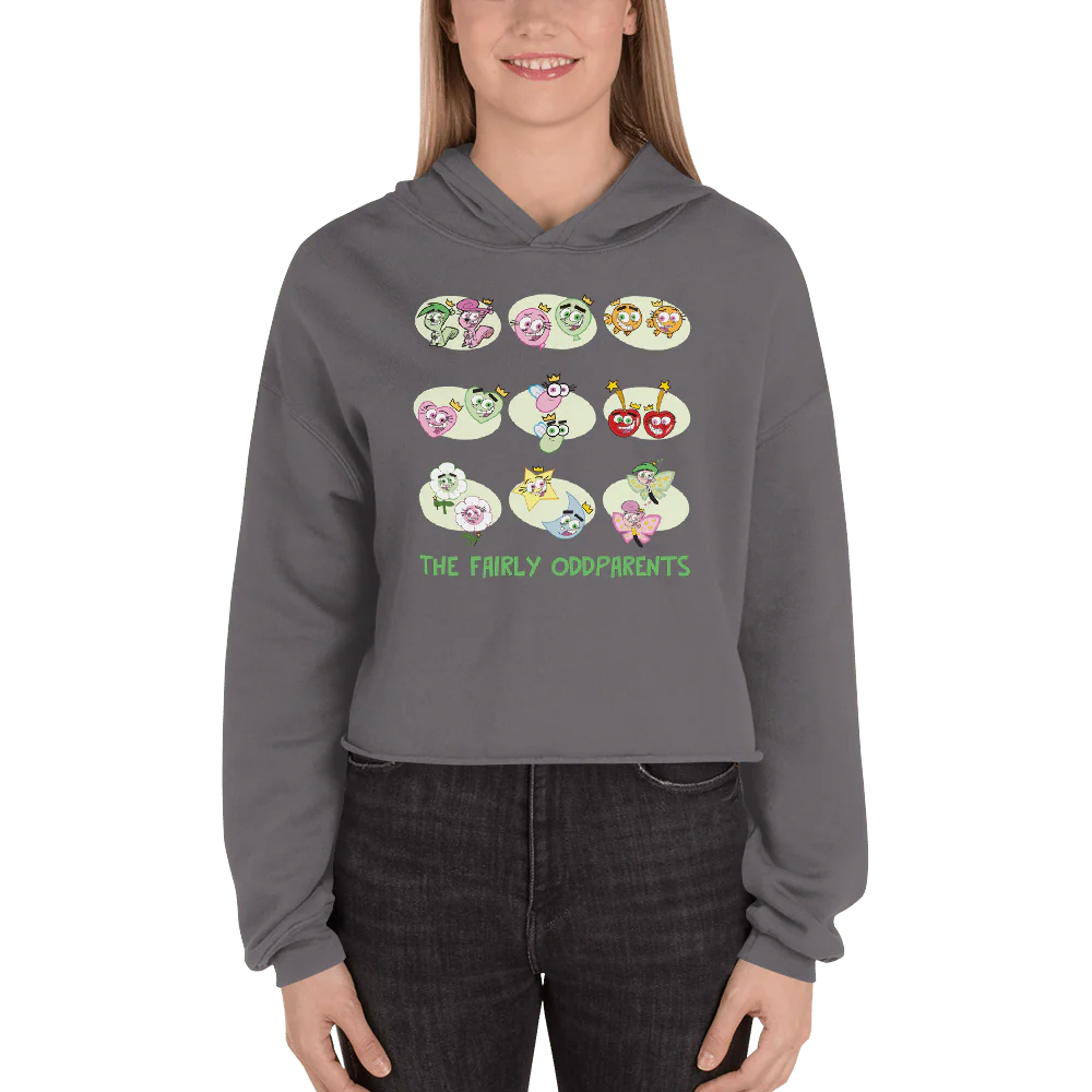 The Fairly OddParents Fairies Women's Fleece Crop Hooded Sweatshirt - Image 6
