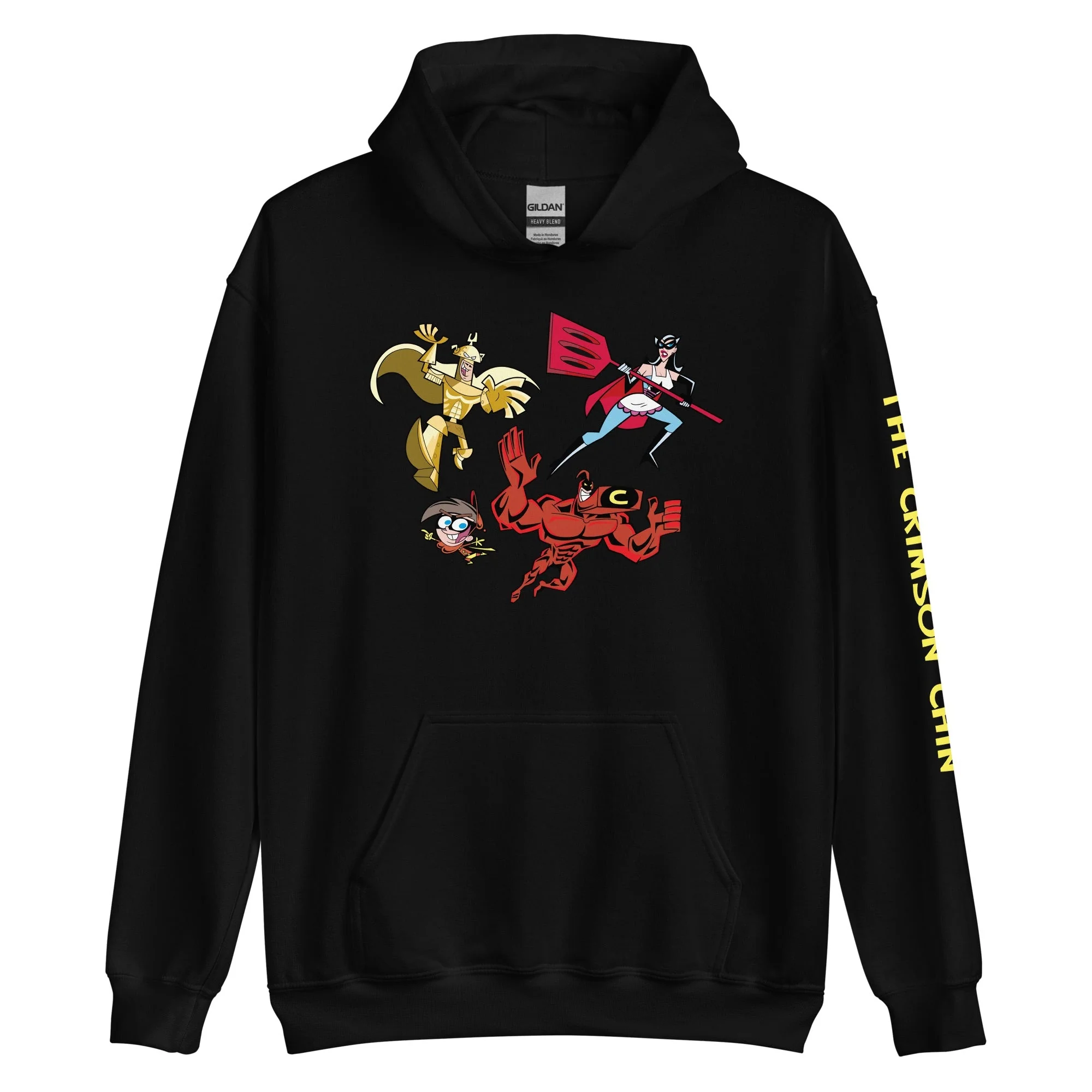 The Fairly OddParents The Crimson Chin Adult Hooded Sweatshirt - Image 3