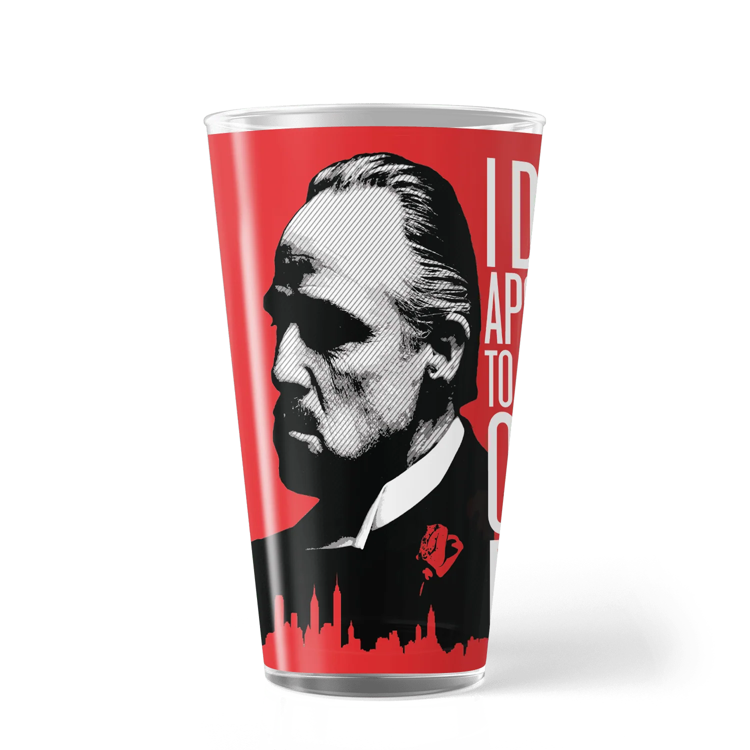 The Godfather "I Don't Apologize" 17 oz Pint Glass