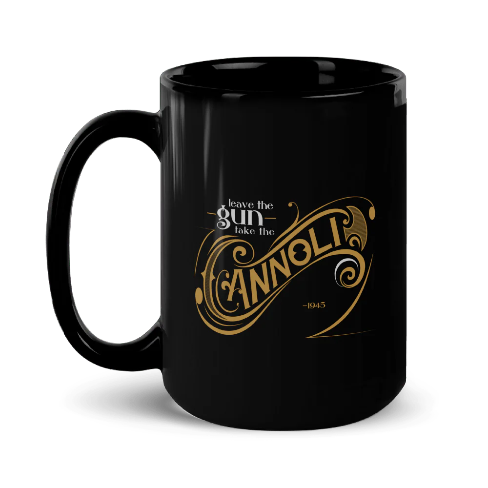 The Godfather "Leave The Gun. Take The Cannoli." Black Mug - Image 6