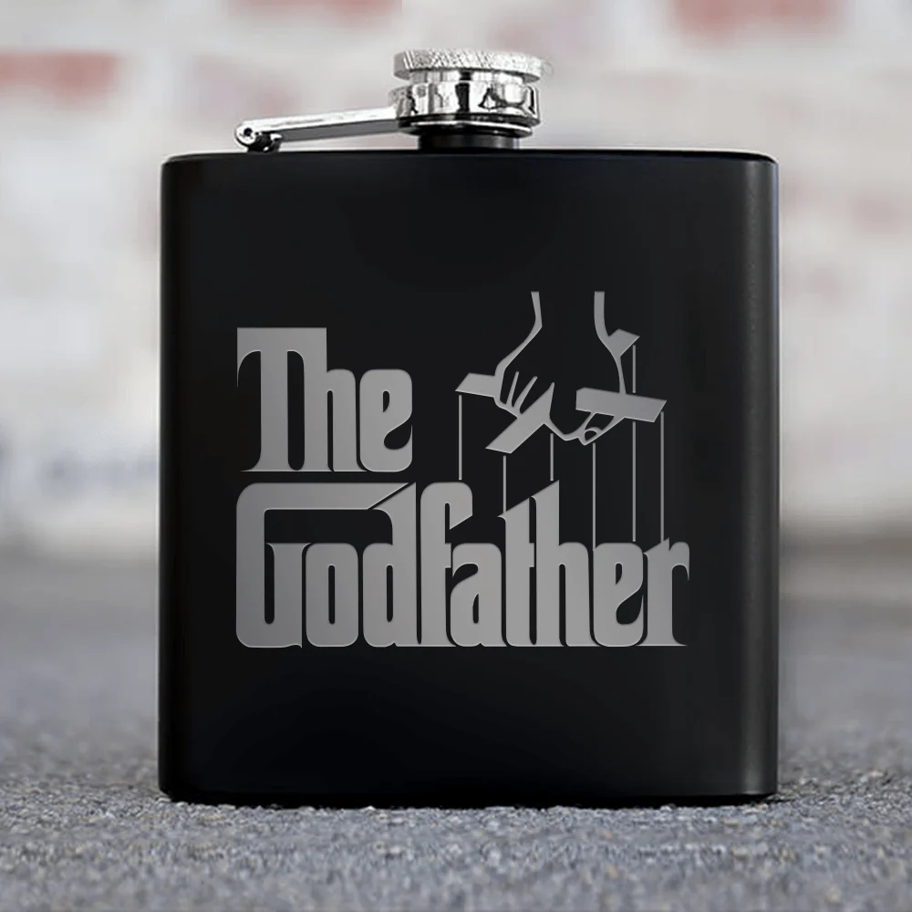 The Godfather Logo Laser Engraved Flask - Image 2
