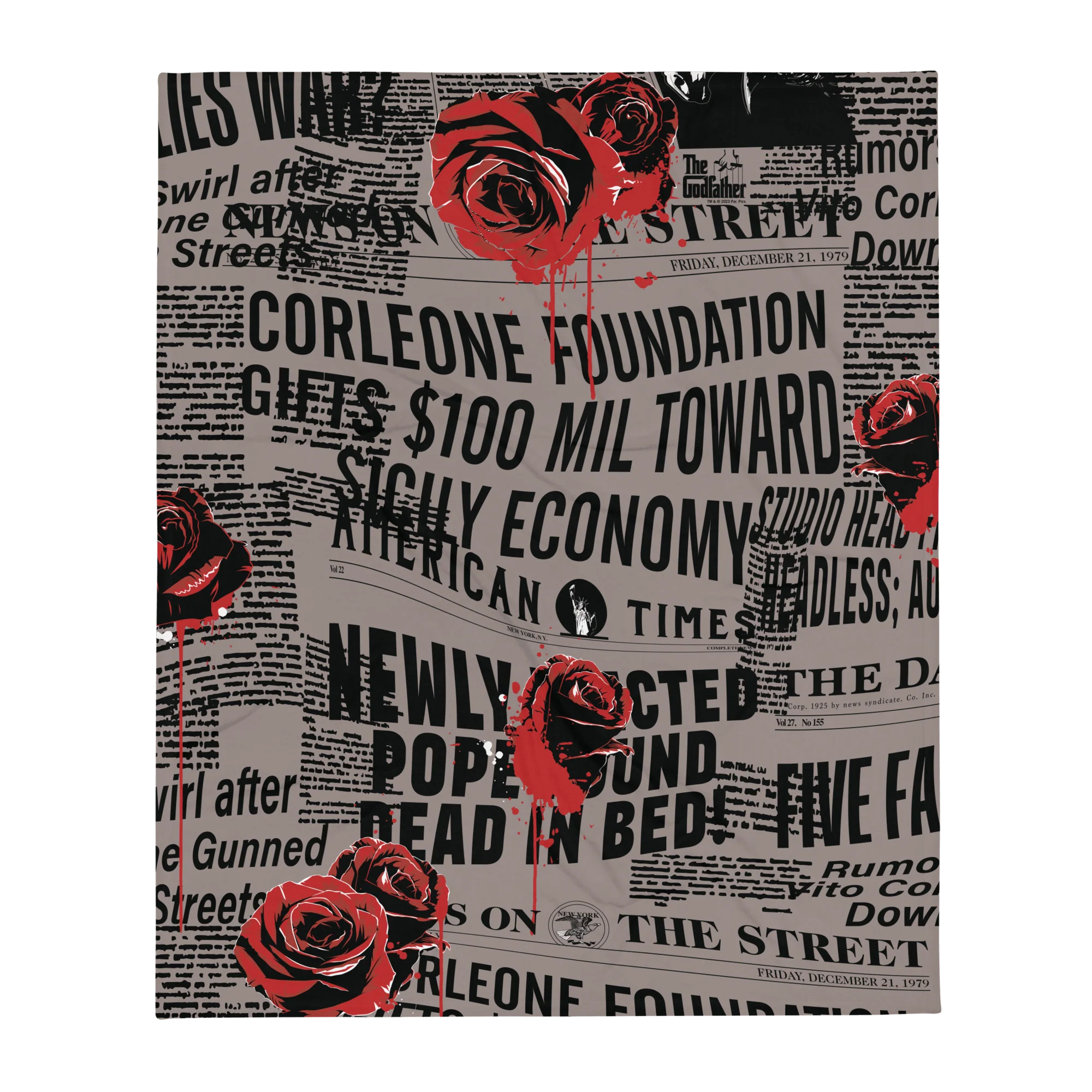 The Godfather Newspaper Throw Blanket