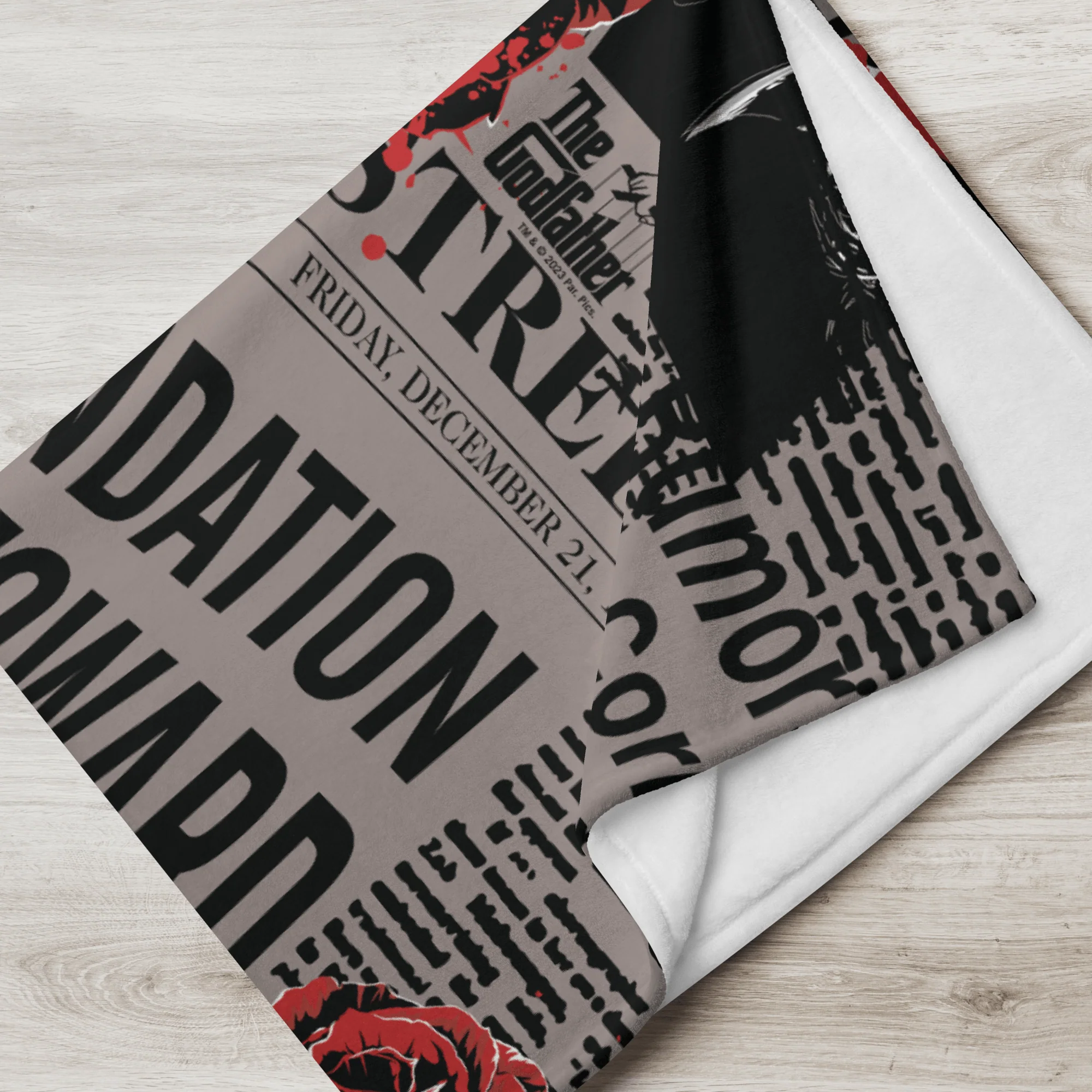 The Godfather Newspaper Throw Blanket - Image 3