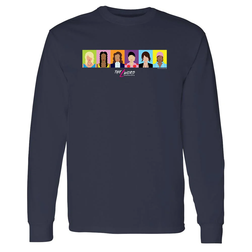 The L Word: Generation Q Horizontal Faces Adult Long Sleeve T-Shirt - Image 3