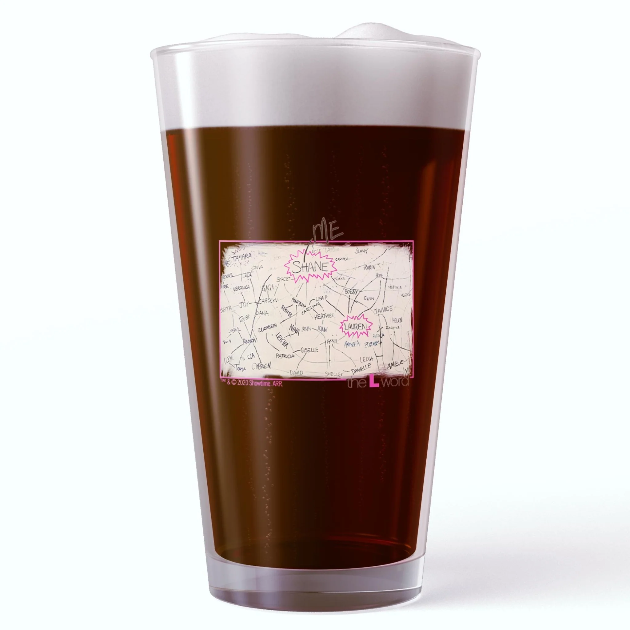 The L Word The Chart 17 oz Pint Glass
