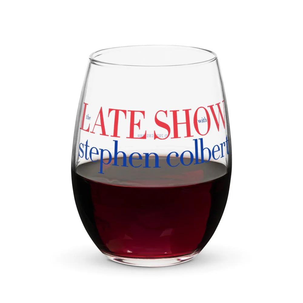 The Late Show with Stephen Colbert Logo Wine Glass - Image 2