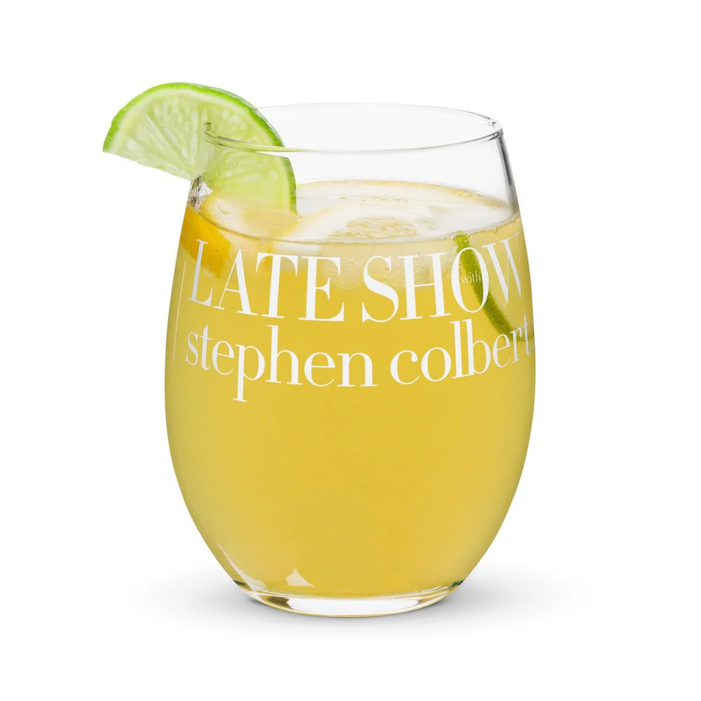 The Late Show with Stephen Colbert Logo Wine Glass - Image 4