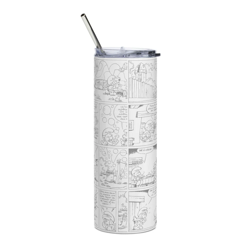 The Smurfs Comic Stainless Steel Tumbler - Image 2