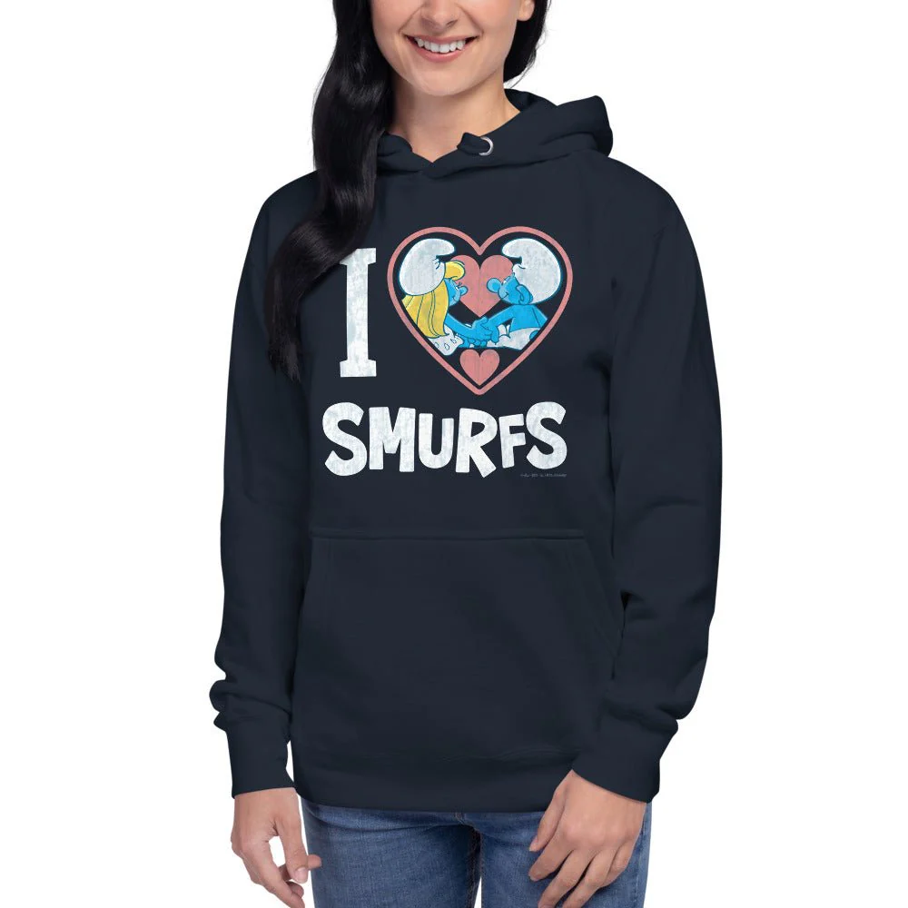 The Smurfs I Love Smurfs Unisex Hoodie - Image 2
