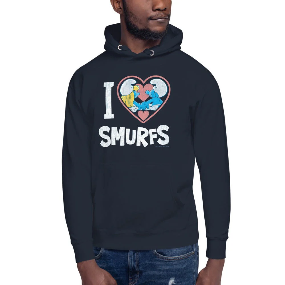 The Smurfs I Love Smurfs Unisex Hoodie - Image 3