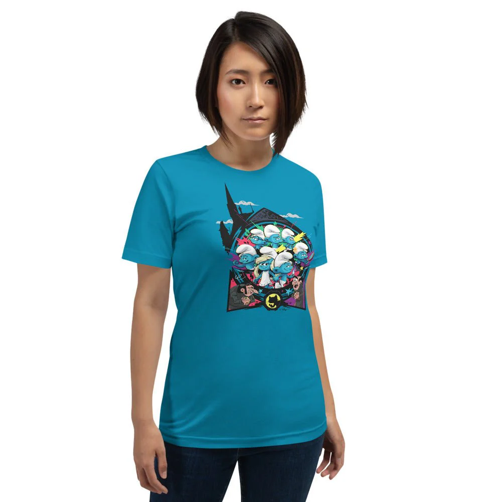 The Smurfs Movie Character Adult Short Sleeve T-Shirt - Image 6