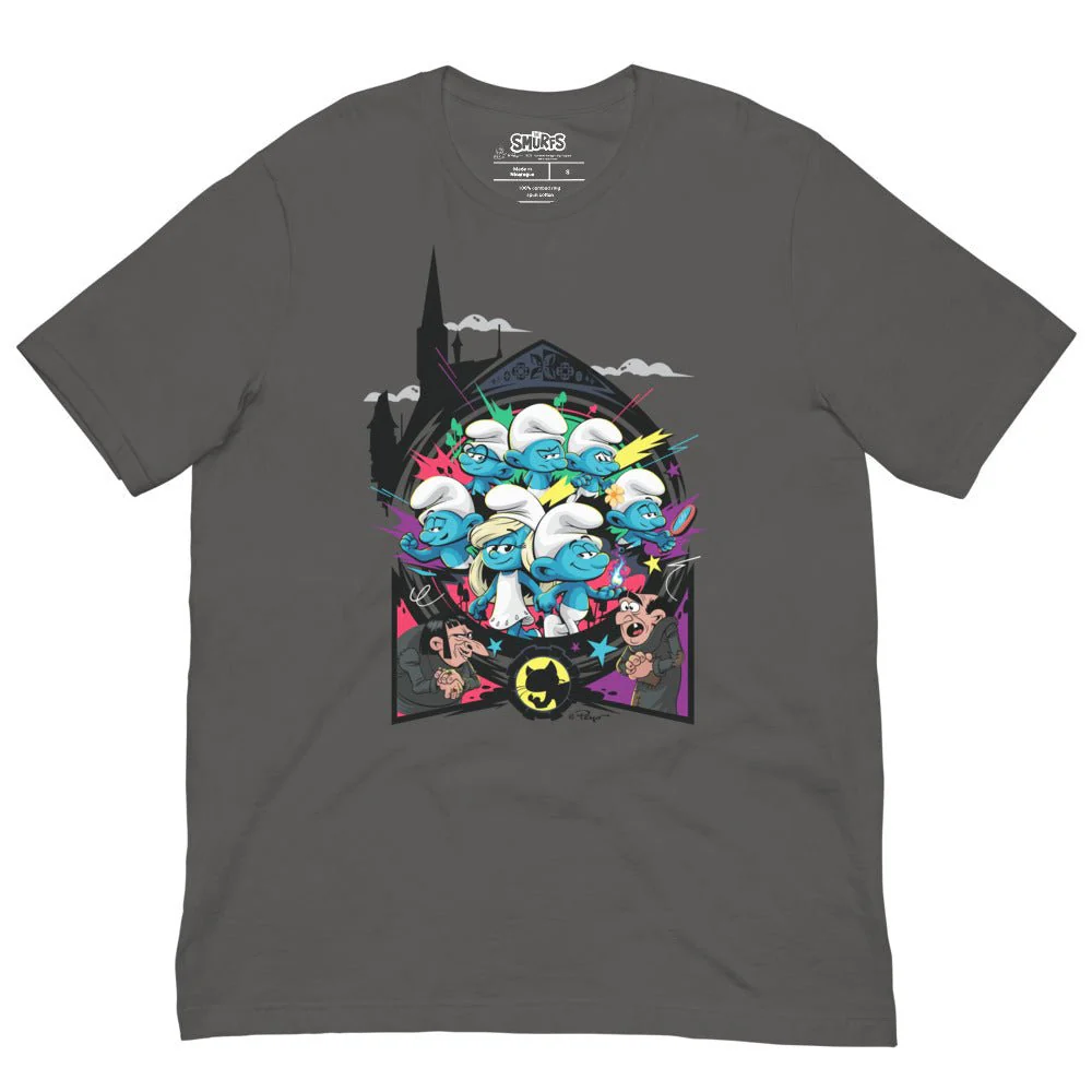 The Smurfs Movie Character Adult Short Sleeve T-Shirt - Image 7