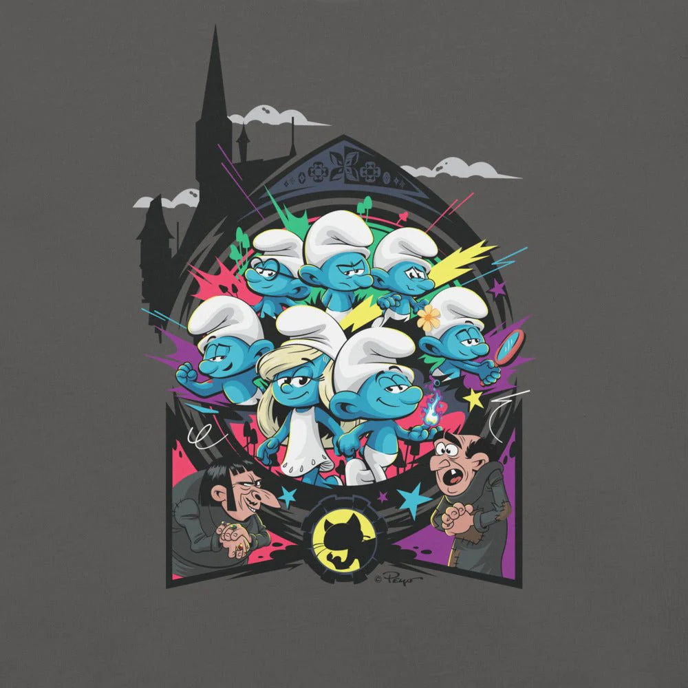 The Smurfs Movie Character Adult Short Sleeve T-Shirt - Image 8