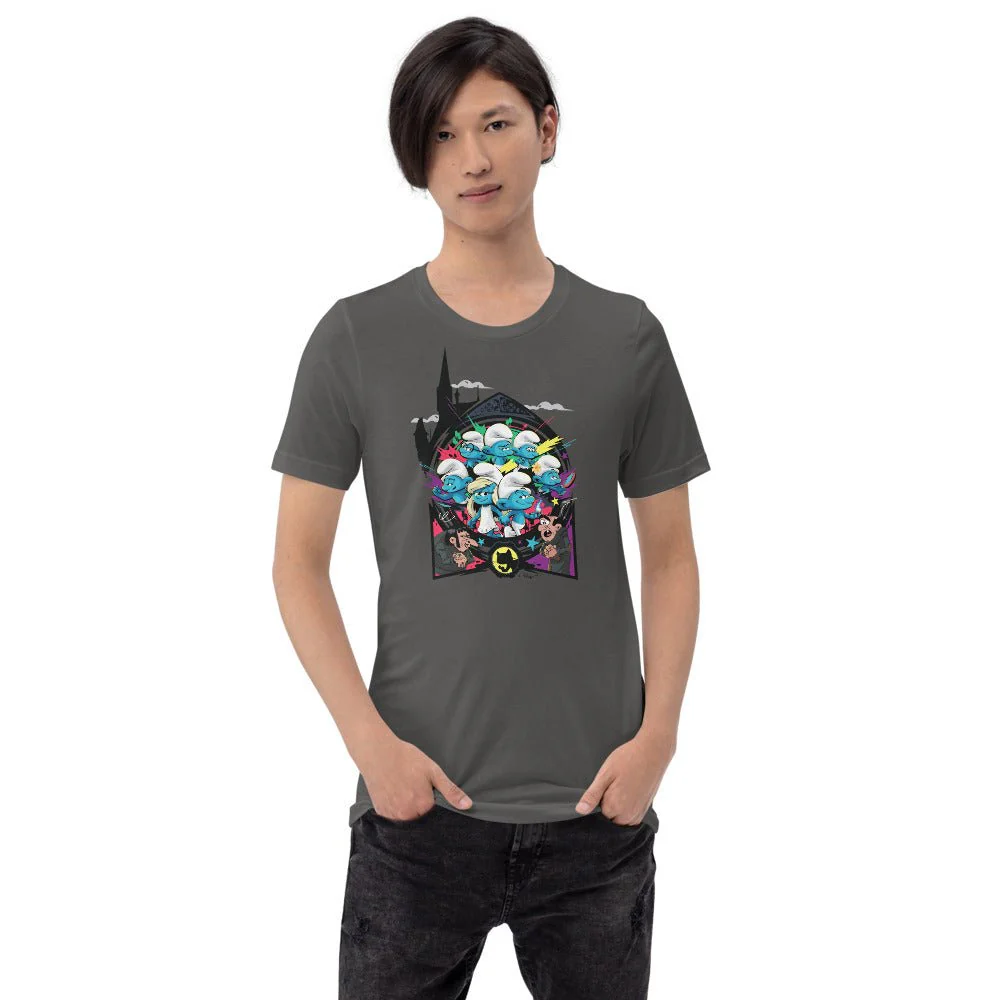 The Smurfs Movie Character Adult Short Sleeve T-Shirt - Image 9