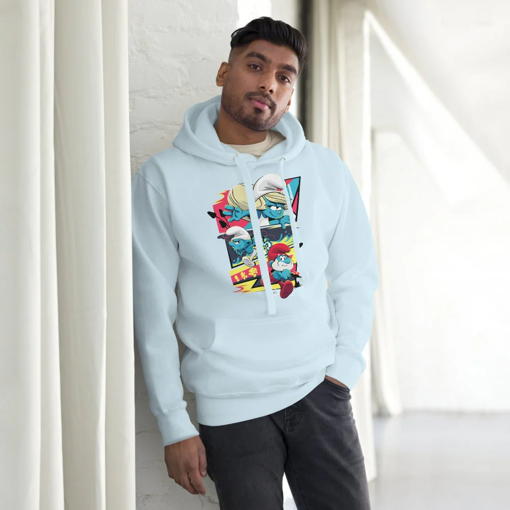 The Smurfs Movie Comic Unisex Premium Hoodie - Image 4