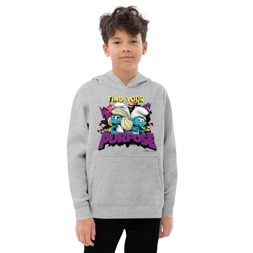 The Smurfs Movie Find Your Purpose Kids Hooded Sweatshirt - Image 3