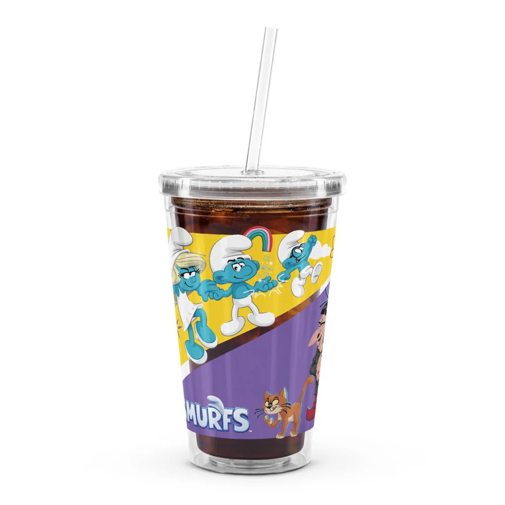 The Smurfs Movie Strip Clear Plastic Tumbler - Image 10
