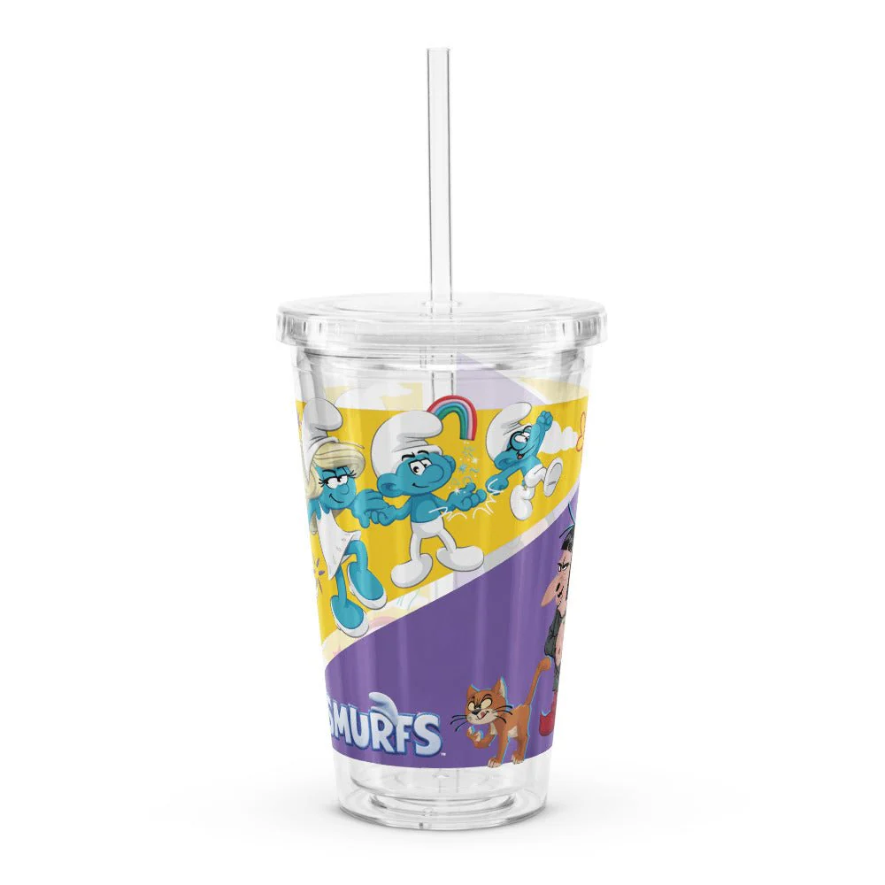 The Smurfs Movie Strip Clear Plastic Tumbler - Image 12