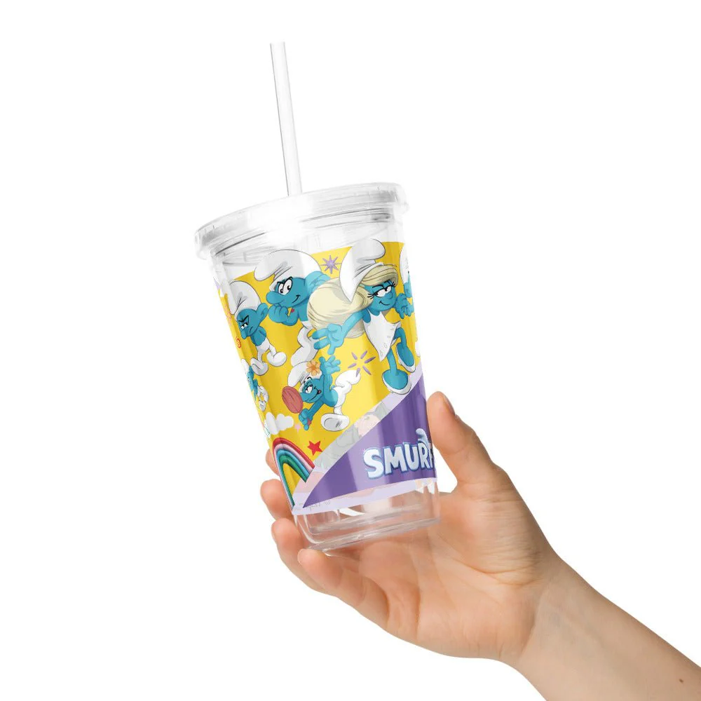 The Smurfs Movie Strip Clear Plastic Tumbler - Image 4