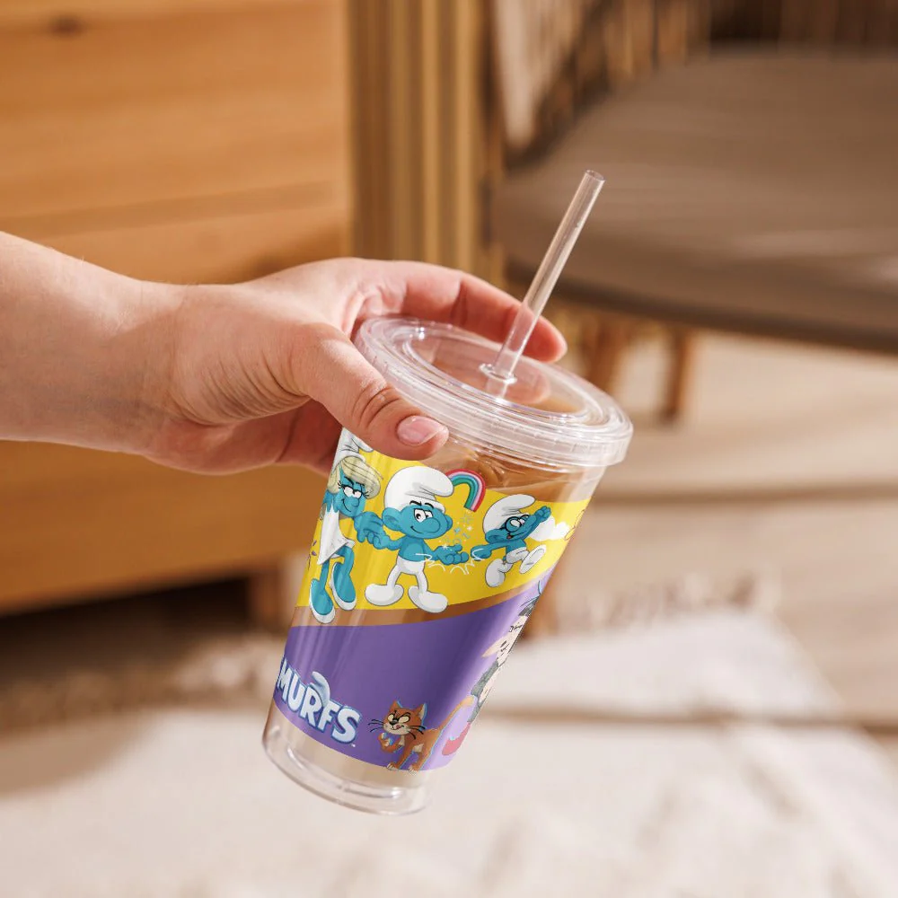 The Smurfs Movie Strip Clear Plastic Tumbler - Image 6