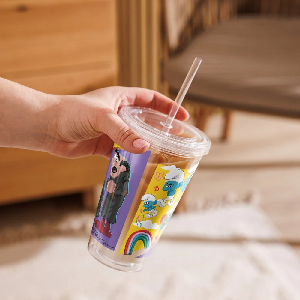 The Smurfs Movie Strip Clear Plastic Tumbler - Image 7