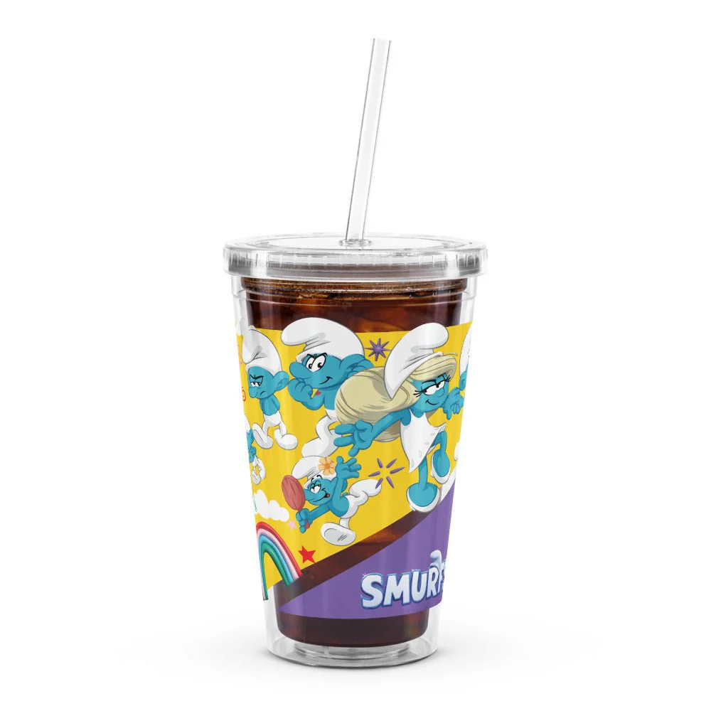 The Smurfs Movie Strip Clear Plastic Tumbler - Image 8
