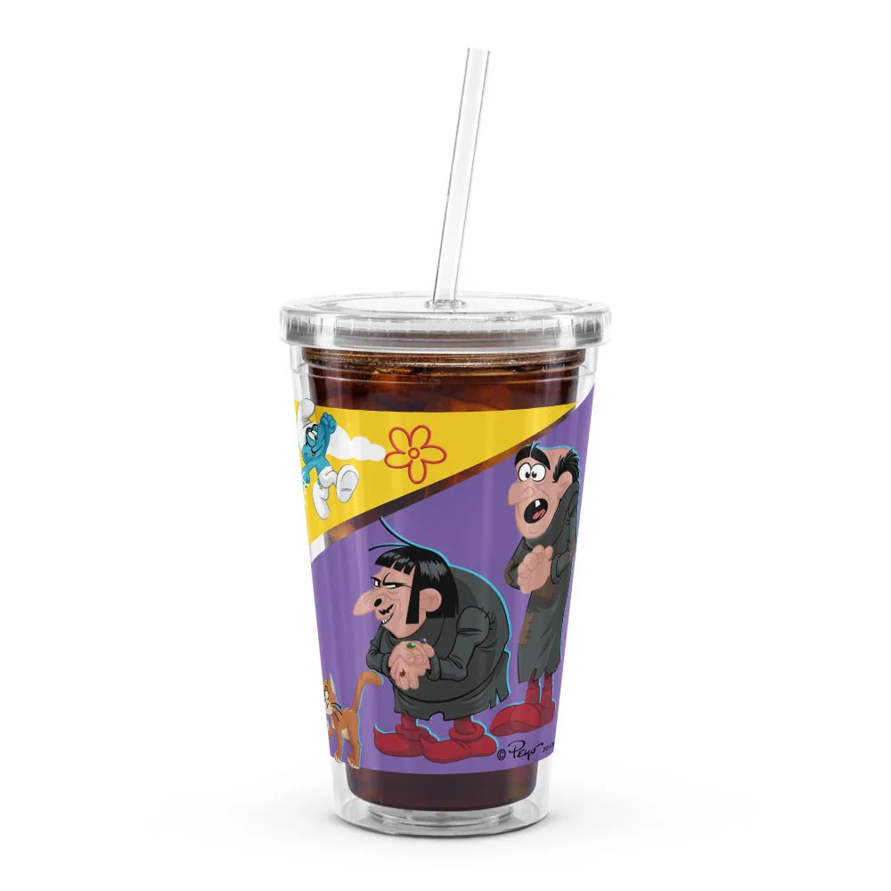 The Smurfs Movie Strip Clear Plastic Tumbler - Image 9