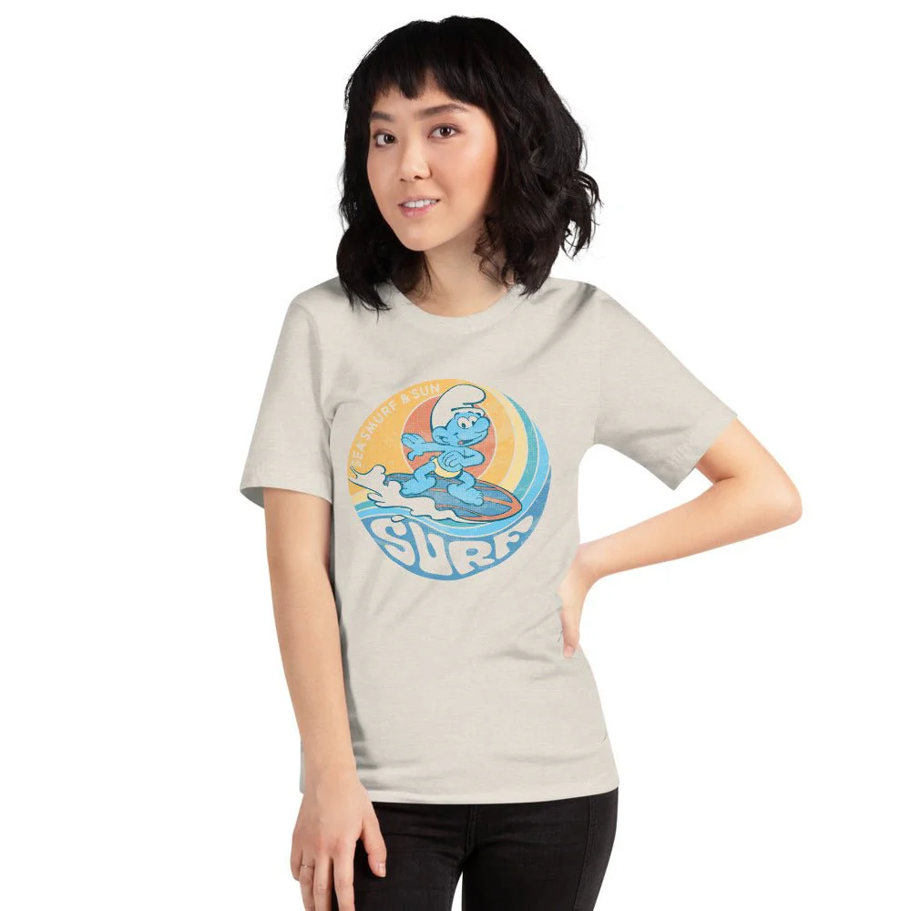 The Smurfs Sea Smurf And Sun Surf Unisex T-Shirt - Image 3